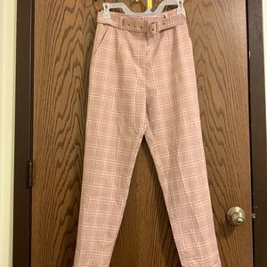 Pink plaid pants